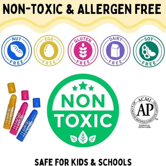 Solid Tempera Paint Sticks, 24 Colors, Washable Paint Sticks for Kids, Non-Toxic, Quick Drying, Allergen Free, Comes in Classic, Metallic, & Neon Colors {3}