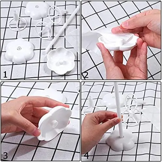 Balloon Stand Kit, 15 pack Balloon Stick Holder with Base for Table Top Centerpiece Party Decoration, Reusable Balloon Column Stand Suit for Happy Birthday/Baby Shower/Wedding Parties {3}