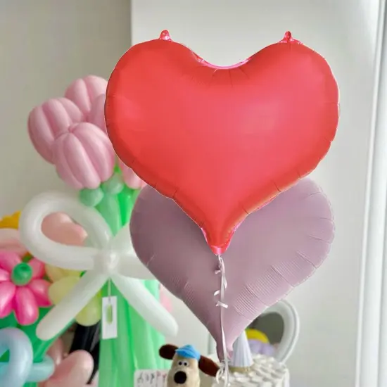 20 Inch Red Heart Mylar Foil Balloons 6 Pcs Large Red Heart Aluminum Foil Helium Balloons for Girls Women Birthday Bridal Engagement Wedding Anniversary Baby Shower Party Decorations {5}