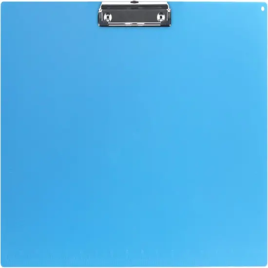 Clipboard with Ruler Extra Large Clipboard Landscape Low Profile Clip 11 x 17 Clipping Board Plastic Blue Pack of 1 {1}