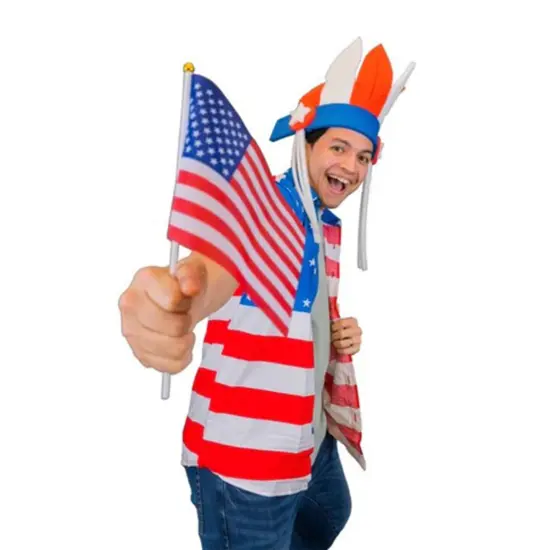 USA Feathers Headband Bold & Patriotic Party Accessory {2}