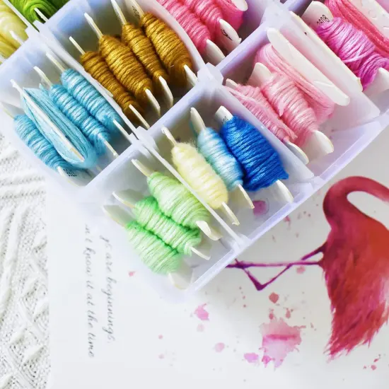 Embroidery Floss - 276pcs Embroidery Thread and Accessories - Colors are Labeled with Std Codes - Perfect Thread for Cross Stitch, Hand Embroidery {4}