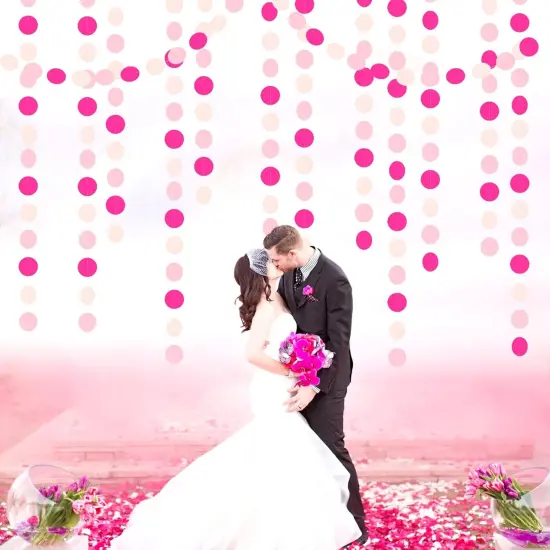 Hot-Pink Party-Decorations Paper-Garland Streamers Banner - 52Ft Girl Birthday Flamingo Baby Shower Engagement Wedding Bachelorette Hanging Decor {4}