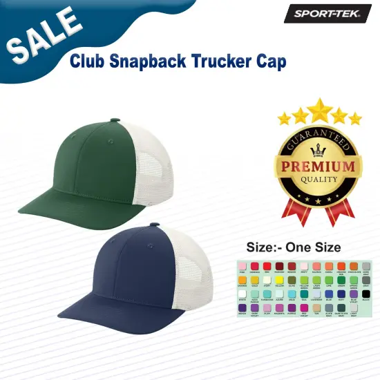 Sport-Tek&reg; Club Snapback Trucker Purple/ White {4}
