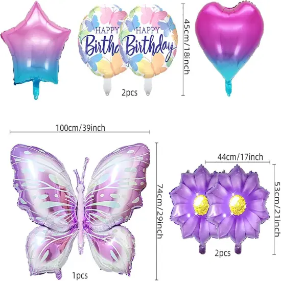 Butterfly Birthday Party Decoration Butterfly Aluminum Foil Balloon {5}