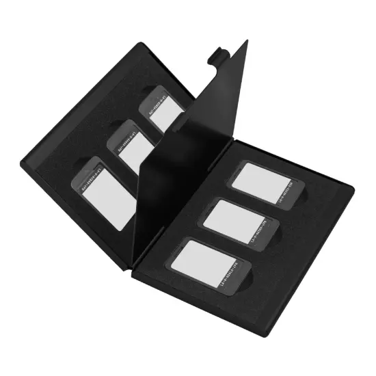 Insten Game Card Case For Nintendo Switch and OLED Model Games Storage Aluminum Portable Holder, 6 Game Slots, Black {1}