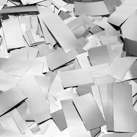 200 Grams Gold Silver Large Metallic Confetti Rose Glitter Throwable Table Scatter Foil Confetti for Wedding Birthday Party Baby Shower Graduation Christmas Celebrations(Silver) {1}