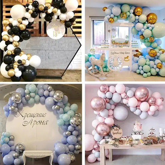 Pink and Gold Balloons Helium Balloons,Confetti Latex Balloons Party Decorations {5}