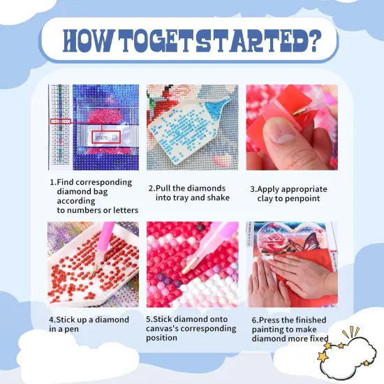 4 Pack 5D Diamond Painting Kits for Adults, Landscape Diamond Art Kits for Beginners of All Ages, Round Full Drill Painting by Numbers Crafts Home Wall Decor 12 x 16 Inches Building {4}