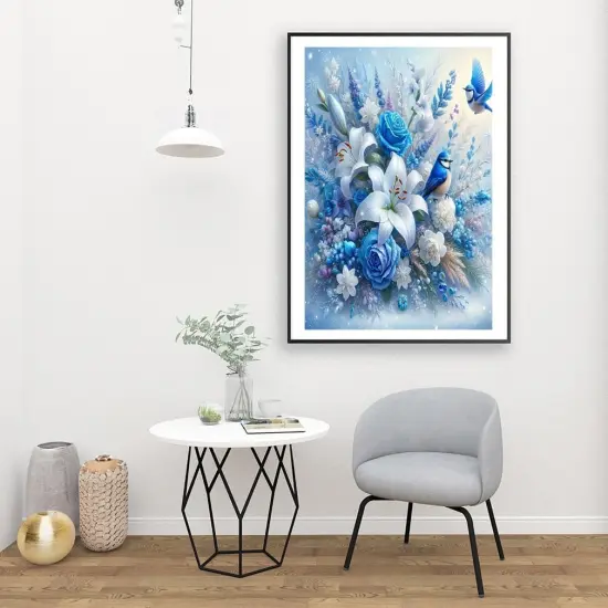 5D Diamond Painting Kits for Adult, Birds Flower Diamond Art Kits for Beginners, DIY Full Drill Floral Diamond Dot Gem Art Kits {2}