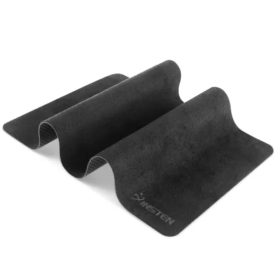 Insten Mouse Pad for Laptop Computer Desk Multi-Functional (Act as Screen Protector & Cleaning Cloth) (10.8 x 6.3") Black {2}