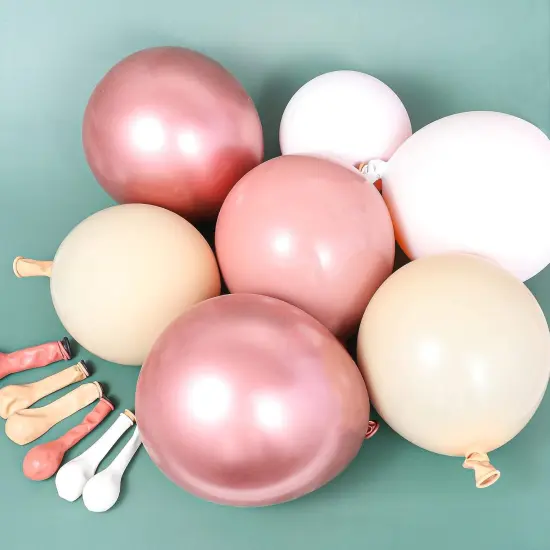 Boho Balloon Garland Arch Kit - 147Pcs Balloon Arch Kit Pastel Pink Balloon Garland Double Stuffed Dusty Rose Pink Balloon Garland for Birthday Baby Shower Bridal Wedding Party Decorations {4}