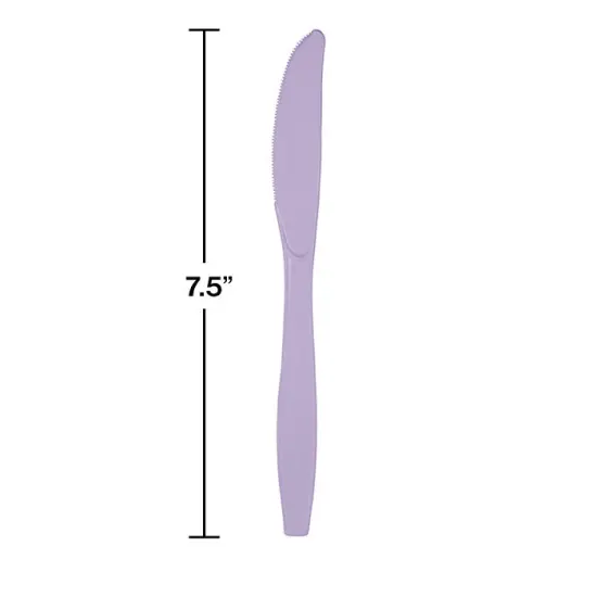 288 pc Bulk Luscious Lavender Plastic Knives {2}