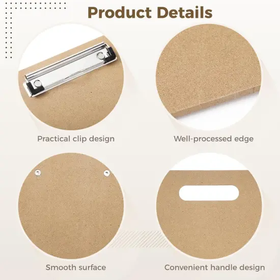 2PCS Extra Large Clipboards, 23&rsquo;&rsquo; x 17&rsquo;&rsquo; Clipboard, A3 Horizontal Wooden Clip Boards, Low Profile Clip Art Clipboard for Drawing, Sketching, Art Supplies, Landscape for Home Office {3}