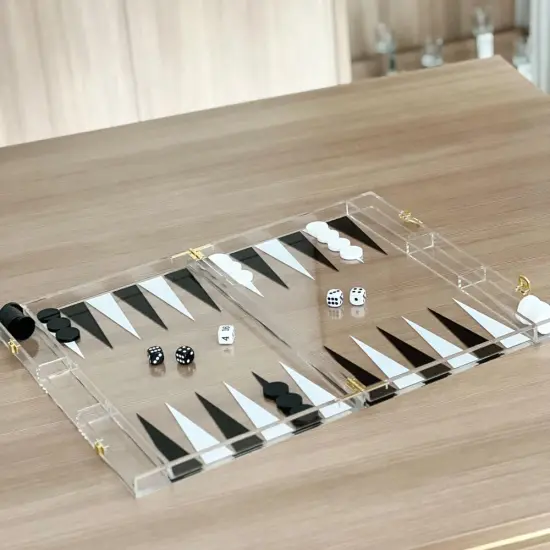 Lucite Backgammon Game {4}