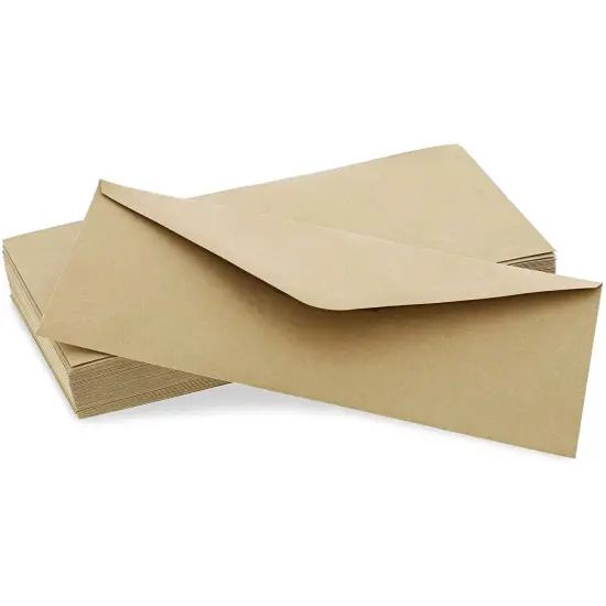 Kraft Paper #10 Business Brown Envelopes (9.5. x 4 In, 100 Pack) {4}