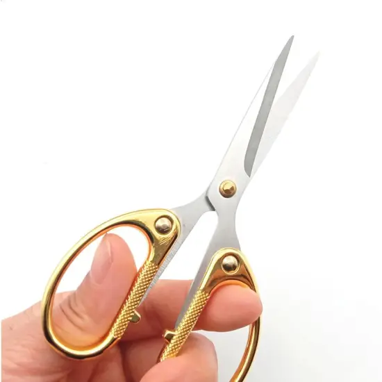 5" Small Sewing Scissors All Purpose Scissors Stainless Steel Tip Shears DIY Tools Office Scissor for Home Office School Sewing Fabric Handcraft Craft Art Work Needlework Everyday Use Gold {4}
