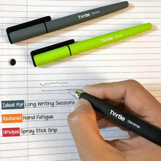 Chrome Black Ink Gel Pens, Fine Point (0.5mm) Gel Pen for Journaling, Note Taking, School Office Supplies, Stationery for Men Women Gifts (Pack Of 8) {2}