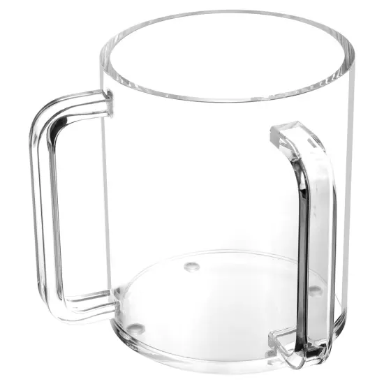 Lucite Clear Wash Cup with Clear Handles {2}