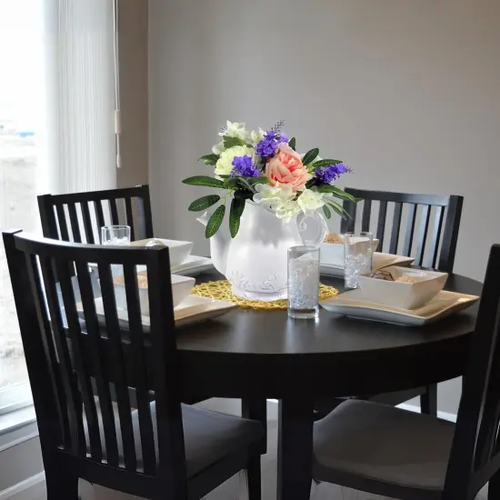 Artificial Flowers in Ceramic Teapot Vase,Centerpieces Coffee Table Decor,Artificial Flower Arrangement for Home Party Office Wedding Kitchen Room {2}