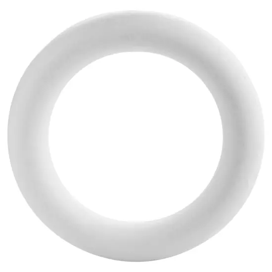 4 Pack Foam Wreath Forms, 10 Inch Rings for Crafts, DIY Projects, Holiday Decor (White) {7}