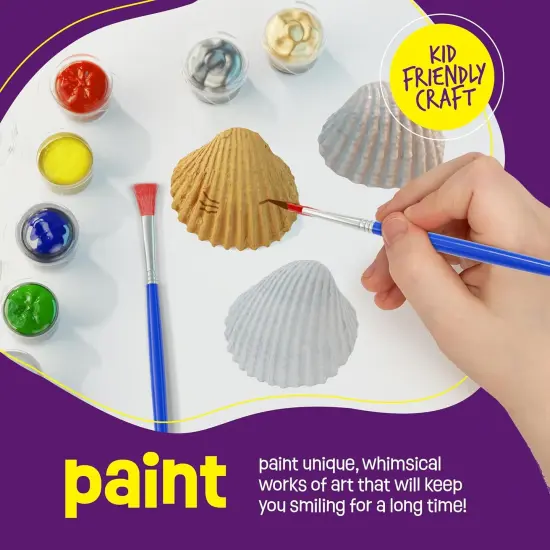 Summer Kids Sea Shell Painting Kit - Arts & Crafts Summer Gifts for Boys and Girls - Craft Activities Kits - Creative Art Activity Gift Toys for Age 6, 7, 8, 9, 10, 11 & 12 Year Old 8-12 {5}