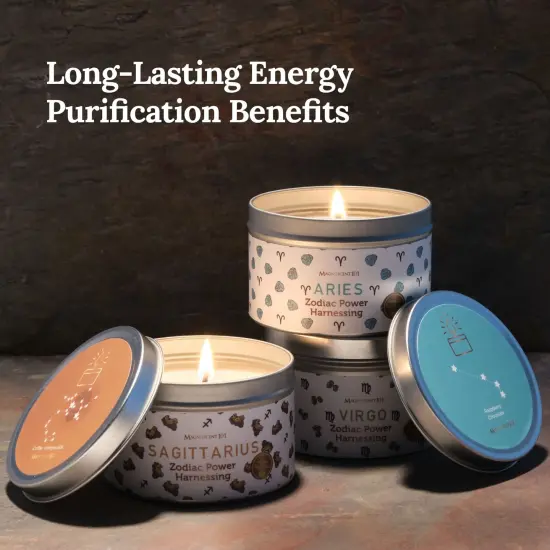 Magnificent 101 Sagittarius Zodiac Sign Candle &ndash; Scented Soy Wax Candle &ndash; Choose Your Birthdate &ndash; Make Great Holiday Gifts for Astrology Fans &ndash; 6oz Tin for Menand Women (&lrm;Coffee Honeysuckle) Multicolor {2}