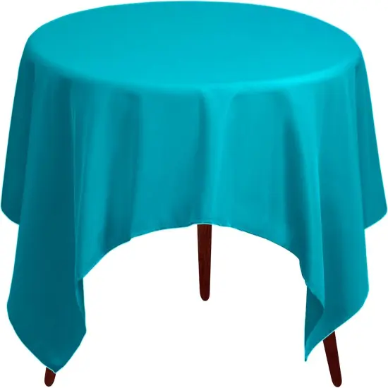 Square Tablecloth - 52 x 52 Inch Caribbean Table Cloth for Small Square or Round Tables - Heavy Duty Washable Fabric - for Buffet Table, Holiday Party, Dinner, Wedding & Baby Shower {2}