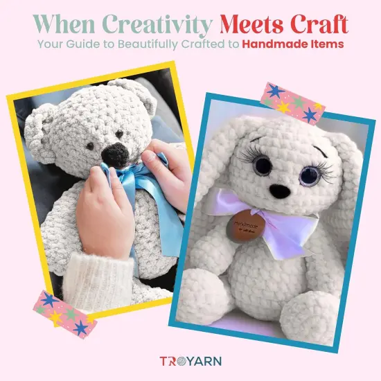 Chenille Velvet Yarn - 100g (132 Yards) Fluffy Plush Yarn for Crocheting Amigurumi & Baby Blankets, Size 6 {4}