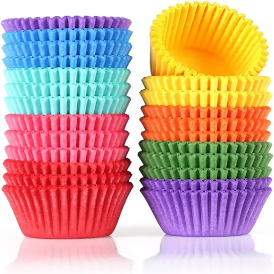 Colored Mini Paper Cupcake Liners Vibrant Muffin Baking Cups 400-Count {2}