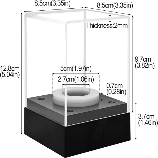 LED Baseball Display Case for Signed Baseballs & Memorabilia &ndash; Clear Acrylic Showcase with Multi-Color Lighting, Dual Power (Battery/USB), Stable Base &ndash; Ideal for Collectors, Black {4}