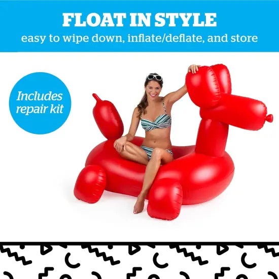 Giant Balloon Animal Pool Float, Over 4' Wide, Fun Inflatable Floatie Tube, Blow Up Swim Ring, Outdoor Summer Pool Party Water Toy {4}