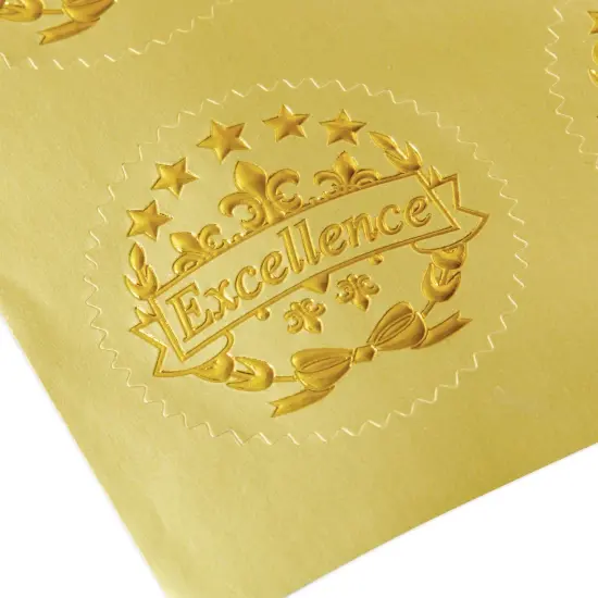 48 Sheets Blue Floral Certificate of Recognition Paper for Printing with Gold Foil Sticker Seals - Customizable with Border for Graduation, Diploma, Completion Award Documents (8.5 x 11 in) {7}