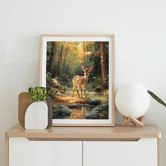 Paint by Numbers Kit for Adults Beginner & Kids Easy Acrylic on Canvas 16x20 inch with Paints and Brushes, Deer {2}