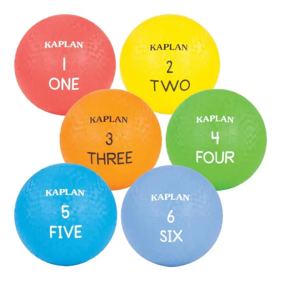 Kaplan Early Learning Company Colored Playground Balls - Set of 6 {1}