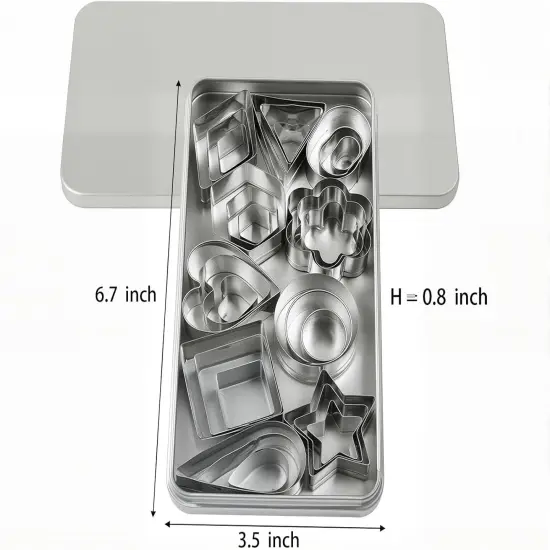 Stainless Steel Cookie Cutters Variety Pack with Box 30 Pieces {2}