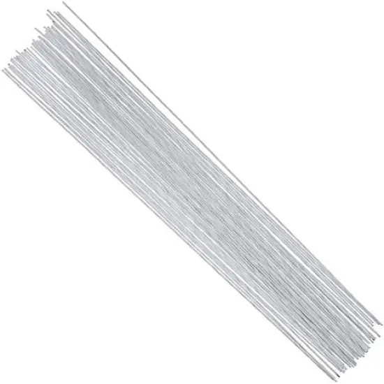 26 Gauge White Floral Wires 16 Inch Stem Wires for Florist Crafts Making 100 Pack {3}