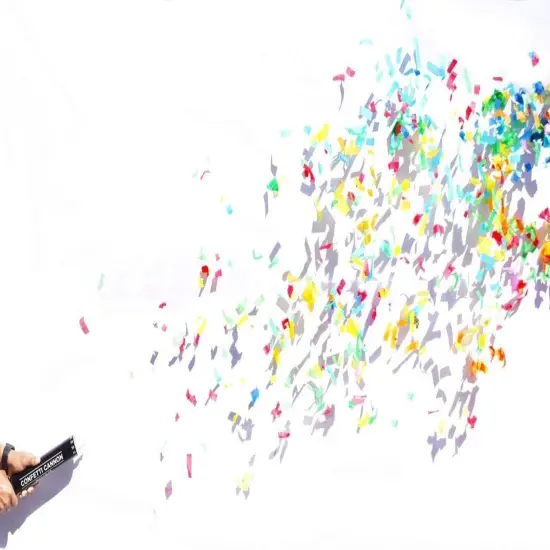 12 inch Confetti Cannons Multicolor | Biodegradable Confetti & Air Powered | Launches 20-25ft | Celebrations, New Year's Eve, Birthdays and Weddings (5 Pack) {2}