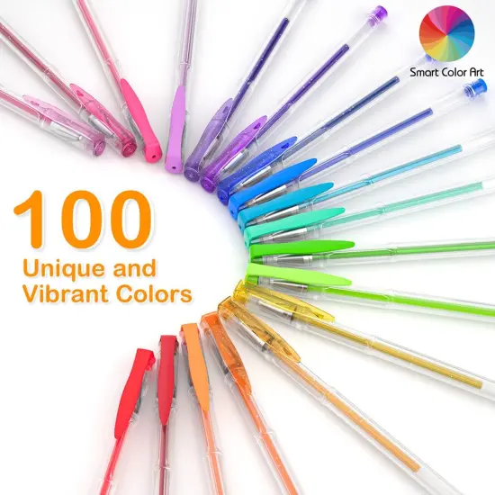 100 Colors Gel Pens Set for Adult Coloring Books Drawing Painting Writing {3}