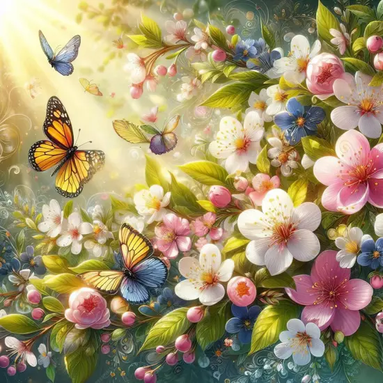 Paint by Numbers Kit for Adults Beginner, Flowers Butterfly Adult Paint by Number Kits on Canvas, Colorful Flowers DIY Acrylic Oil Number Painting Kits for Home Decor Gift 16"x16" {1}