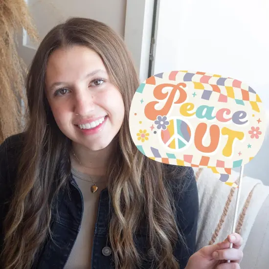Groovy Grad - Hippie Graduation Party Photo Booth Props Kit - 20 Count {5}
