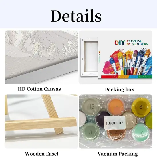 Framed Paint by Numbers Kit for Adults, Woman Butterfly Paint by Numbers Kit for Adults with Easel, DIY Acrylic Paint by Number with Frame, Adult Paint by Number Kits Framed Canvas 8x12 Inch {5}