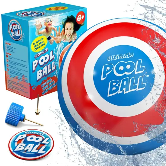 Activ Life Ultimate Pool Ball, Fill It with Water for Underwater Swimming Pool Games, Passing, Dribbling, Diving Fun Toys for Boys & Girls Aged 6-14, Summer Gifts, Beach Trips, 6 inches, Blue/ Red {1}