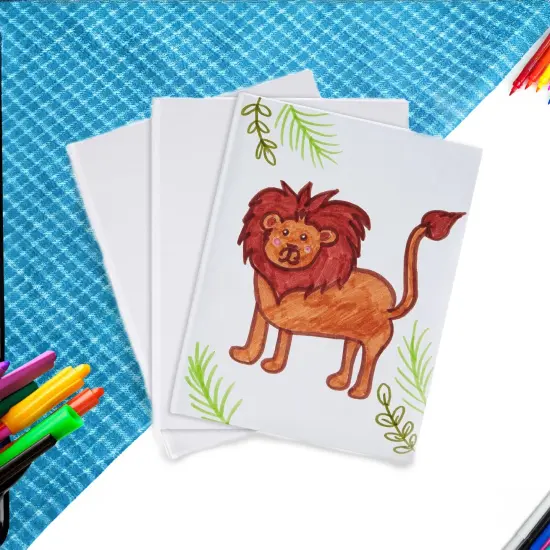 6 Pack 6x8 inch White Blank Hardcover Books for Kids to Write Stories, Unlined Scrapbook and Journal - 18 Sheets/36 Pages Each {4}