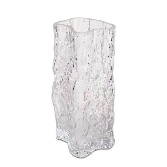 Elegant Glass Vase Clear & Black {1}