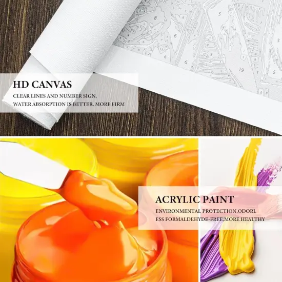 Paint by Numbers Kit for Adults Beginner, DIY Butterfly Adult Paint by Number Kits on Canvas Without Frame, Abstract Butterfly Acrylic Oil Paint by Numbers for Home Decor Gift {5}