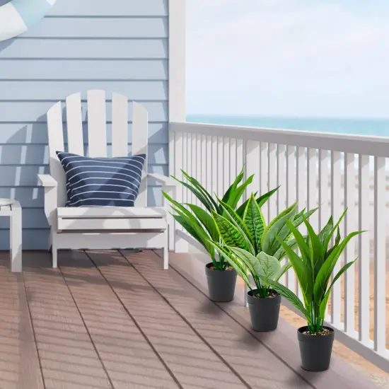 3-Pack Small Artificial Potted Plants Realistic Fake Greenery for Home, Office, Farmhouse & Bathroom Decor, Mini Faux Plants in Durable Plastic Pots {5}