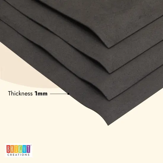 Black EVA Foam Sheets for Cosplay, Arts and Crafts Supplies (1mm, 13.7 x 39 In, 4 Pack) {4}