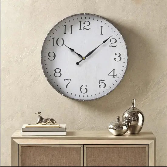 High Torque Long Shaft Clock Movement Mechanism with 28mm (1-1/8 Inch) Shaft Length and 12 Inch Long Spade Hands (Black Hands) {4}