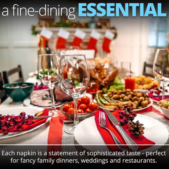 Dinner Napkins, Oversized 20 x 20 Inches, Set of 12, Sage {3}